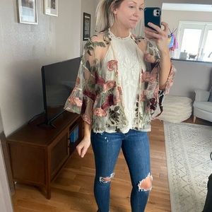 Altair’s State Embroidered Floral Cardigan/Jacket